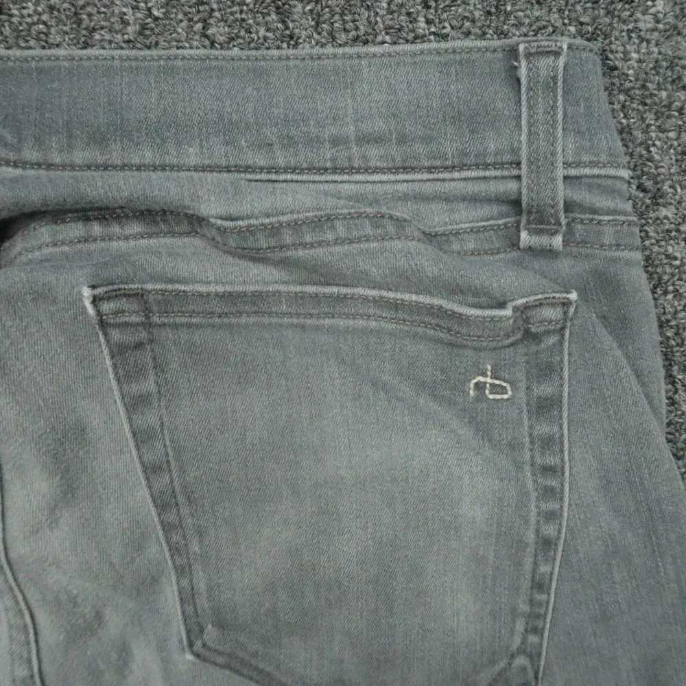 rag &‎ bone Jeans Men 33x35 Silver Gray Fit 1 Skinny 5 Pocket Button